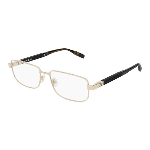 NEW MONTBLANC EYEGLASSES GOLD MEN EYEWEAR MONTBLANC MB0034O 006 - Picture 1 of 3